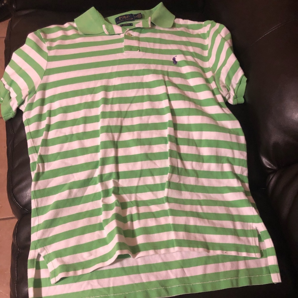 Fairway Green and White Polo
